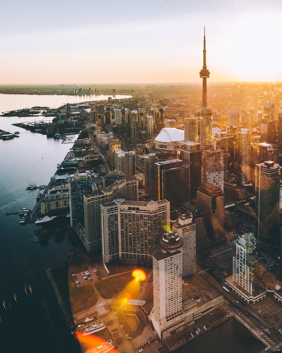 Toronto skyline and Greater Toronto Area